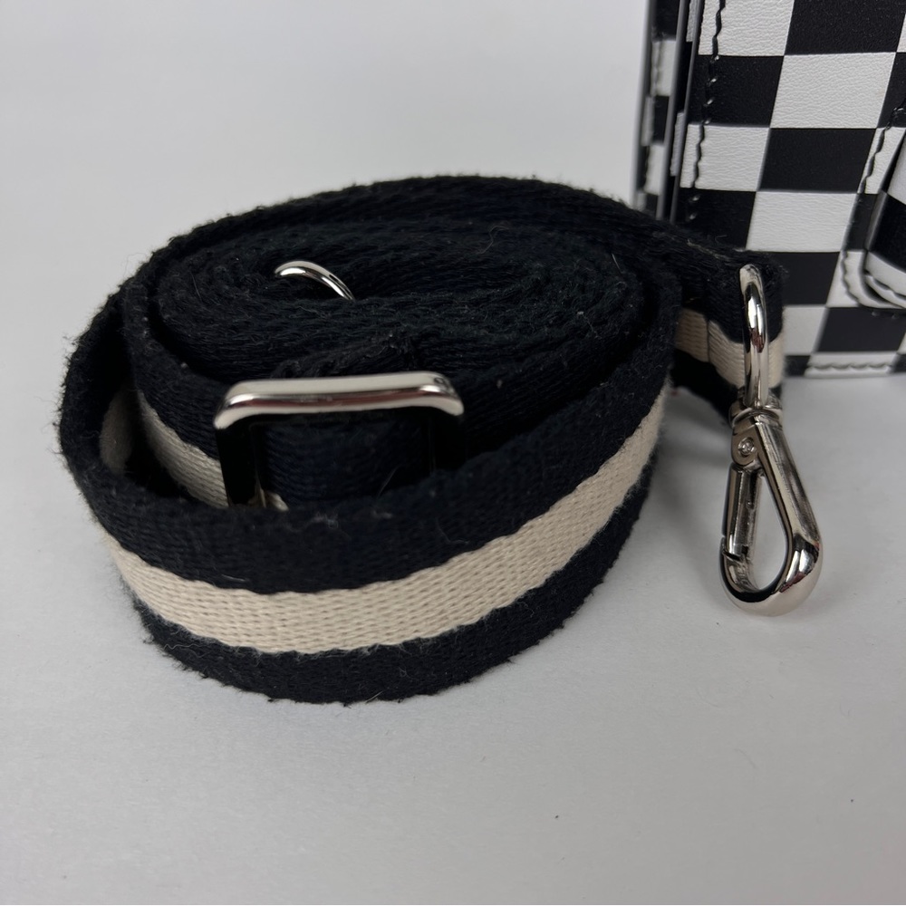 Christian Dior J’Adior Check Black White Checkered Flap Leather Bag - Picture 4 of 11